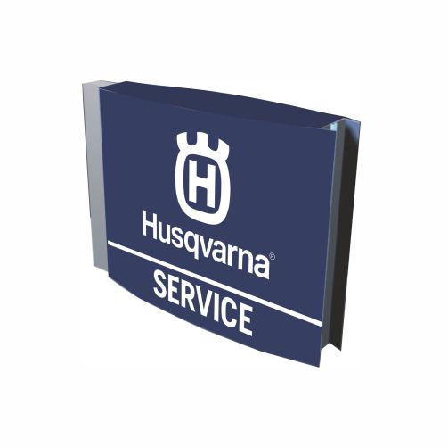 HQ LED sign 700x500mm logo+Service double-sided